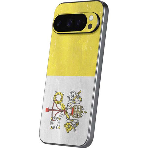 Vatican City Flag Distressed Google Pixel 9 Pro Skin